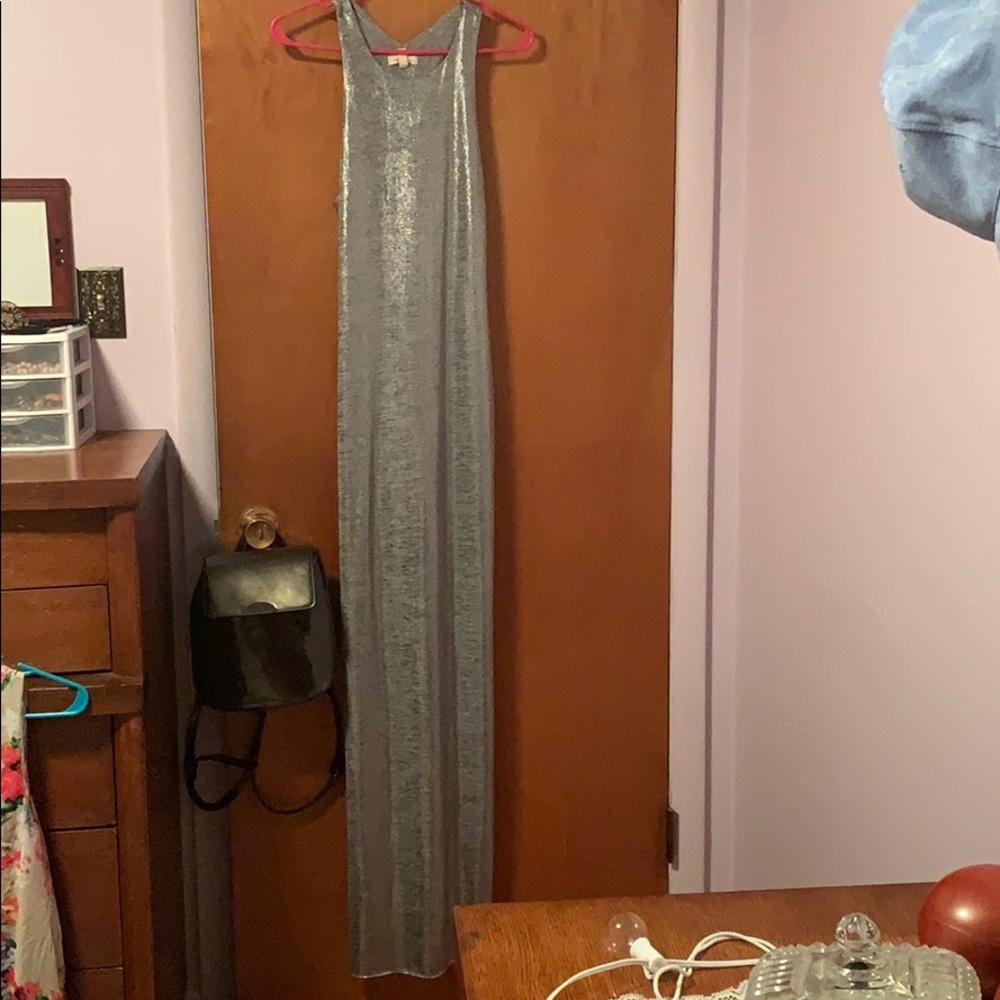 Silver lame gown